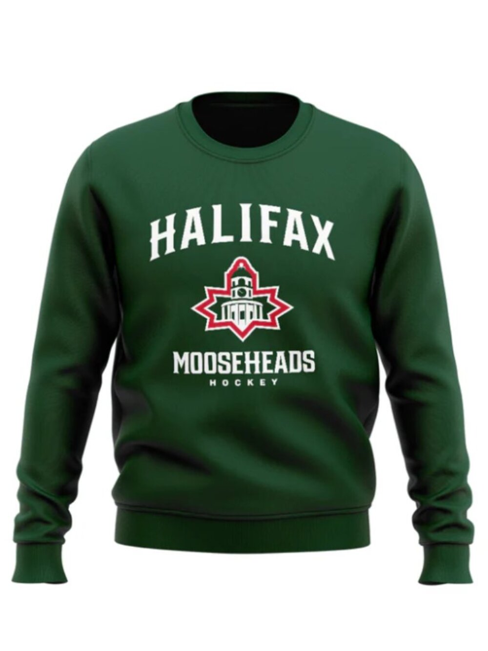 Stanfield's Halifax Mooseheads Citadel Unisex Green Crew Neck Sweater Size XL